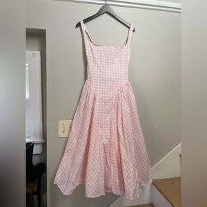 Babyboo Sherri Midi Dress in Blush Gingham